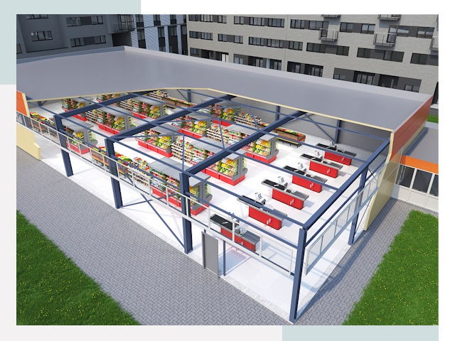 Строительство магазинов в Кунгур от 615 руб. за м²