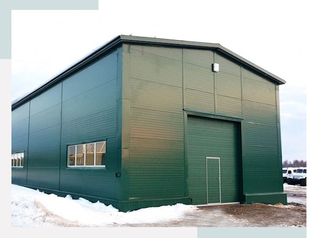 Двускатные ангары в Кунгуре