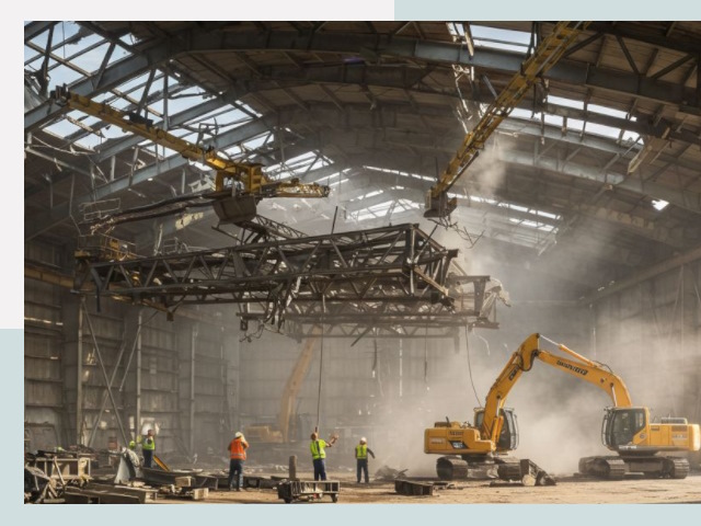 Демонтаж ангаров в Кунгуре от 615 руб. за м²